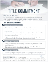 how to read a title commitment